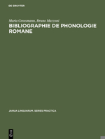 Bibliographie de Phonologie Romane 3111000397 Book Cover