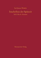 Inschriften Der Spatzeit: Teil I: Die 21. Dynastie. Sonderausgabe 3447105097 Book Cover