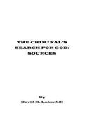 The Criminal's Search for God, Sources 0979167094 Book Cover