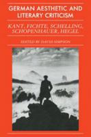 German Aesthetic Literary Criticism (German Aesthetic & Literary Criticism) 0521280869 Book Cover