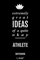 Notebook for Athletes / Athlete: awesome handy Note Book [120 blank lined ruled pages] 170063724X Book Cover