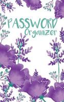 Password Organizer: Web Password Logbook - (Purple Flower Cover) - A Password Journal To Protect Your Usernames & Password - 5"x8" Over 100 Pages: Password Organizer 1548453005 Book Cover