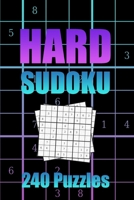 Hard Sudoku: Neon Cyberpunk Cover 240 Hard Sudoku Puzzles 1658824024 Book Cover