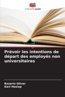 Prévoir les intentions de départ des employés non universitaires 6139754674 Book Cover