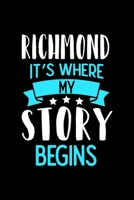 Richmond It's Where My Story Begins: Richmond Graph Paper Notebook with 120 pages 6x9 perfect as math book, sketchbook, workbook and diary 1650329822 Book Cover