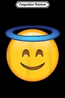 Composition Notebook: Smiling Face with Halo Angel Innocent Emoticon Journal/Notebook Blank Lined Ruled 6x9 100 Pages 170650053X Book Cover