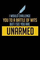 I Would Challenge You To A Battle Of Wits But I See You Are Unarmed: Shakespeare quote notebook journal for literature lover 1699599467 Book Cover