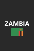Zambia: Flag Country Notebook Journal Lined Wide Ruled Paper Stylish Diary Vacation Travel Planner 6x9 Inches 120 Pages Gift 1673818161 Book Cover