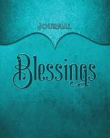 Blessings Journal: Aqua 8x10 128 Page Lined Journal Notebook Diary (Volume 1) 1539560163 Book Cover