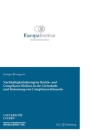 Nachhaltigkeitsbezogene Rechts- und Compliance-Risiken in der Lieferkette und Bedeutung von Compliance-Klauseln (German Edition) 3039940082 Book Cover