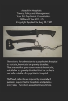 Assault in Hospitals: Theory, Policy and Management Your 5th Psychiatric Consultation 1656800926 Book Cover