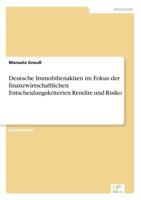 Deutsche Immobilienaktien Im Fokus Der Finanzwirtschaftlichen Entscheidungskriterien Rendite Und Risiko 383866793X Book Cover