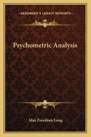 Psychometric Analysis 116292246X Book Cover