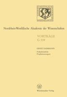 Nordrhein-Westfalische Akademie Der Wissenschaften: Geisteswissenschaften Vortrage - G 339 3531073397 Book Cover
