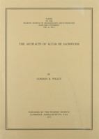 The Artifacts of Altar de Sacrificios 0873651839 Book Cover
