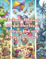 "Fantastic Holidays: Colorful Adventures. A Coloring Book with Amazing Creatures!" "Colorful fun with playful creatures in 'Fantastic Holid B0CQSYTMBG Book Cover