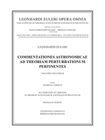 Leonhardi Euleri Opera Omnia: Series Secunda 3764314729 Book Cover