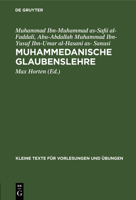 Muhammedanische Glaubenslehre 3111253821 Book Cover