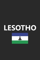 Lesotho: Flag Country Africa African Stylish Sketchbook Journal for Drawing, Sketching, Doodling, & Painting Art Book 6x9 Inches 120 Pages Gift 1660803993 Book Cover