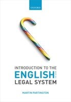 Introduction to the English Legal System 0198852924 Book Cover