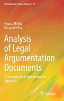 Analysis of Legal Argumentation Documents: A Computational Argumentation Approach 9811929270 Book Cover