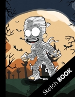 Sketch Book: Scary Halloween Gifts for Kids: Zombie with Big Eyes, Blank Paper for Drawing, Doodling or Sketching 1693549387 Book Cover