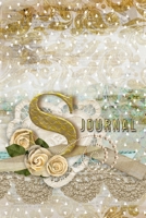 S Journal: Letter S Initial Monogram Lined Notebook - Flower and Heart Cream 1676467874 Book Cover