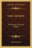 Letter and Spirit 1437069525 Book Cover