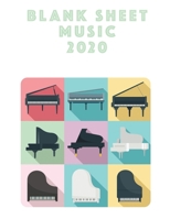 Blank Sheet Music 2020: Musicians Composition Book Instrument Manuscript Staff Paper Piano Guitar Standard 13 Stave Large Notebook / Journal Gift For Beginner Intermediate Level Or Advanced 110 Pages  1660242282 Book Cover