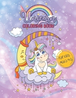 Unicorn Coloring Book For Kids Ages 4-8: 50 Cute, Unique Coloring Pages B08WK9XMN9 Book Cover