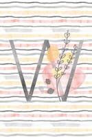 Food and Exercise Journal with Monogram Letter W: Daily Fitness Tracker for Women (Personalized Tracking) 169282502X Book Cover