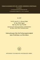 Untersuchungen Uber Die Fertigungsgenauigkeit Beim Walzfrasen Von Stirnradern 3663065499 Book Cover