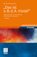 ' Das ist o.B.d.A. ( oBdA) trivial.' 3528164425 Book Cover