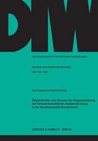 Moglichkeiten Und Grenzen Der Regionalisierung Der Volkswirtschaftlichen Gesamtrechnung in Der Bundesrepublik Deutschland 3428064453 Book Cover