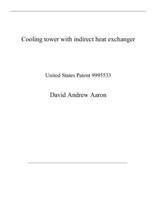 Cooling tower with indirect heat exchanger: United States Patent 9995533 B08QZP4ZTC Book Cover