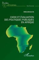 Choix et évaluation des politiques publiques en Afrique (French Edition) 2336512262 Book Cover