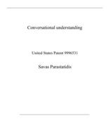 Conversational understanding: United States Patent 9996531 B08QZ82ZG1 Book Cover