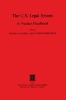 U.S. Legal System: A Practice Handbook 9024727820 Book Cover