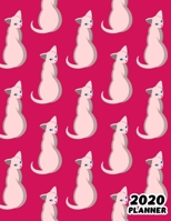 2020: Weekly & Monthly Planner: Jan 1, 2020 to Dec 31, 2020: Cute Cat On Pink Cover One Year Weekly Planner & Schedule Agenda with Inspirational Quotes (Cute Weekly and Monthly Planner Vol.6) 1670165868 Book Cover