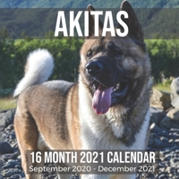 Akitas 16 Month 2021 Calendar September 2020-December 2021: Akita Dog Square Photo Book Monthly Pages 8.5 x 8.5 Inch B08MH5ZP19 Book Cover