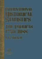 International Historical Statistics: The Americas 1750-1988 1349130737 Book Cover