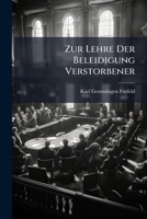 Zur Lehre Der Beleidigung Verstorbener 3737201188 Book Cover