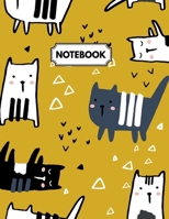 Notebook: Cute Little Cats Daily Journal, Ruled White Paper, Blank Lined Note Book To Write In 1674029403 Book Cover