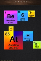 Best dad notebook gift - Writen with periodic table elements: 6:9 notebook 85 page 1672848156 Book Cover
