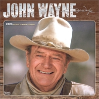 John Wayne Official 2026 12 X 24 Inch (Hanging) Monthly Square Wall Calendar Foil Stamped Cover Plastic-Free B0DYLFHK36 Book Cover