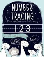 D is for Dinosaur: Trace the Numbers & Counting Preschool & Kindergarten Workbook: Beginner Math & Handwriting Children's Activity Book for Pre-K & Kindergarten Boys & Girls 1646080718 Book Cover