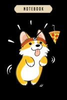 Notebook: Corgi riding t rex dinosaur and taco burrito mexican food Notebook-6x9(100 pages)Blank Lined Paperback Journal For Student, corgi pups, corgi butt gift, corgi gifts for kids, women, girls, b 1672296994 Book Cover