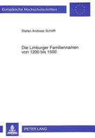 Die Limburger Familiennamen Von 1200 Bis 1500 3631461976 Book Cover