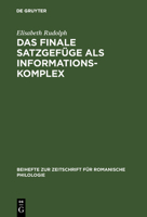 Das finale Satzgefüge als Informationskomplex 3484520434 Book Cover