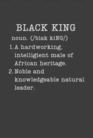 Black King: African American Gifts - Small Lined Writing Journal or Notebook (Card Alternative) (Definition, Humor) 1700144936 Book Cover